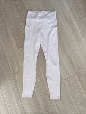Fabletics PureLuxe Light Pink Leggings with Side Pockets